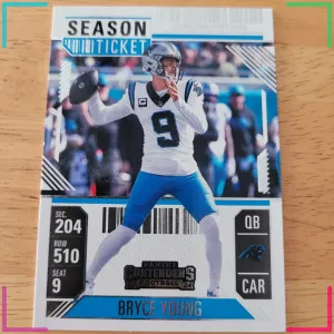 Bryce Young 2024 Panini Contenders #14 Season Ticket — Carolina Panthers