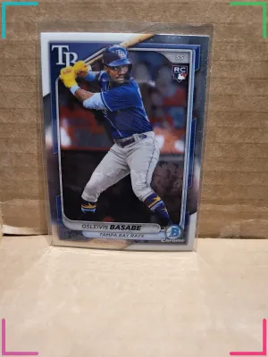 Osleivis Basabe 2024 Bowman Chrome Base Rookie RC #76 Tampa Bay Rays D23