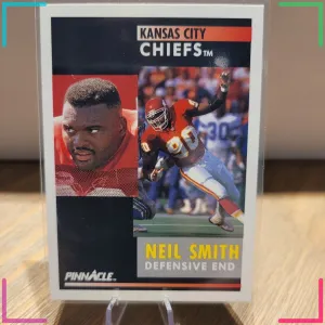 1991 PINNACLE NEIL SMITH #214 KANSAS CITY CHIEFS