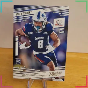 2022 Panini Chronicles Prestige Jalen Tolbert Base RC #1 South Alabama Jaguars