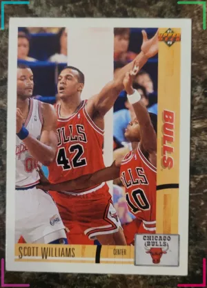 SCOTT WILLIAMS CHICAGO BULLS 1992 UPPER DECK BASKETBALL CARD #362