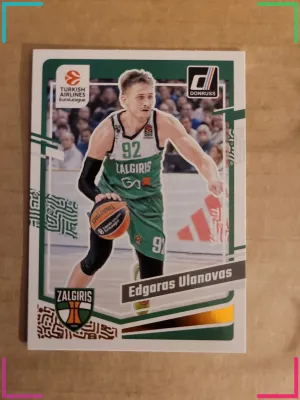 2023-24 Donruss EuroLeague 52 Edgaras Ulanovas Basketball Card Zalgiris Kaunas