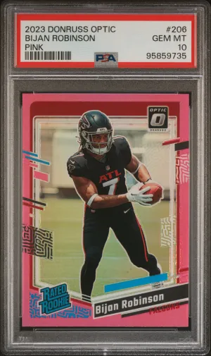 2023 Panini Donruss Optic Bijan Robinson Pink PSA 10
