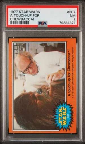 1977 Star Wars A Touch-Up For Chewbacca! PSA 7 #307