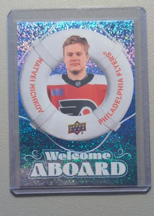 2024-25 Upper Deck Series 2 Matvei Michkov Welcome Aboard Speckle Rookie #WA-15