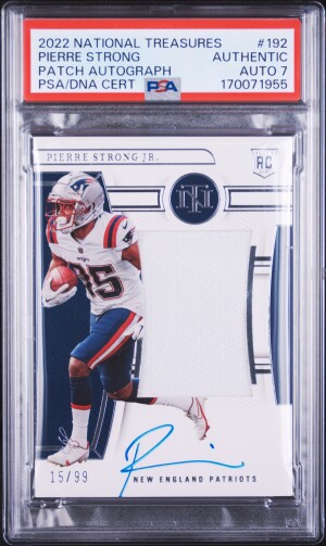 2022 Panini National Treasures Pierre Strong Jr. Patch Autograph PSA Authentic /99