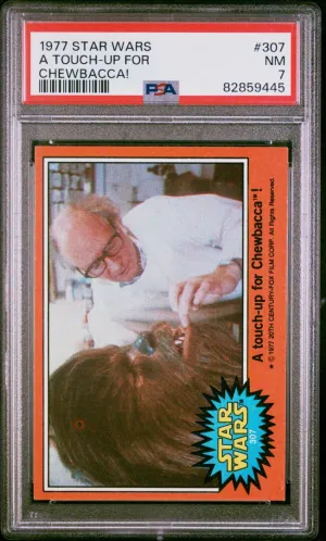 1977 Star Wars A Touch-Up For Chewbacca! PSA 7 #307