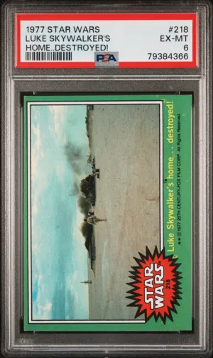 1977 Star Wars Luke Skywalker's Home..destroyed! PSA 6 #218