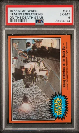 1977 Star Wars Filming Explosions On The Death Star PSA 6 #317