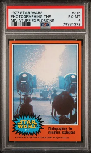 1977 Star Wars Photographing The Miniature Explosions PSA 6 #316