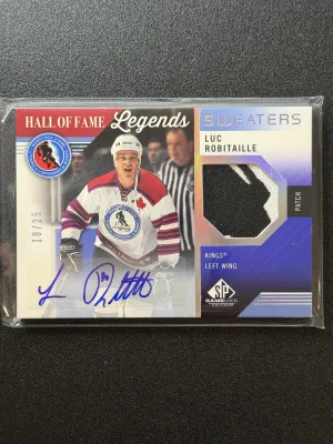 2021-22 SP Game Used Edition Luc Robitaille Legends Sweaters Patch Auto /25