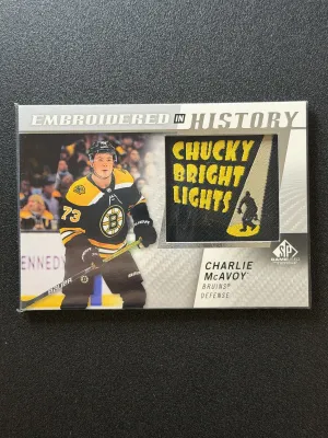 2021-22 Upper Deck SP Game Used Charlie McAvoy Embroidered in History Patch #47