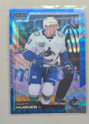 2020-21 Upper Deck OPC Platinum Quinn Hughes Blue Surge #10