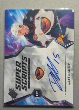 2020-21 Upper Deck SPx Dany Heatley Super Scripts Auto #S-DH