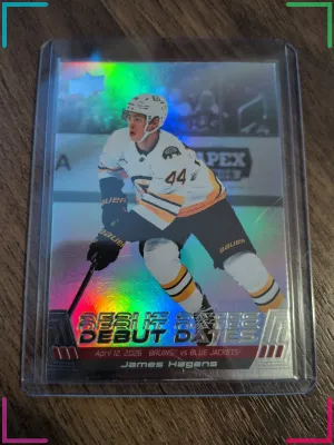 James Hagens Debut Dates 2026-27 Upper Deck Series 1 Hockey #DD-13