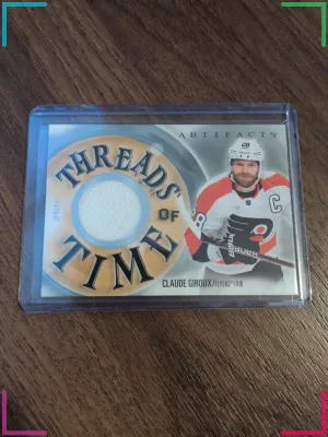 Claude Giroux 2026-27 UD Artifacts Threads of Time Game Used Jersey Card #TT-CG