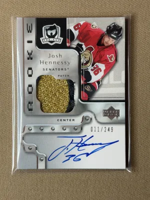 2006-07 Upper Deck The Cup Josh Hennessy Rookie Auto Patch /249 #143