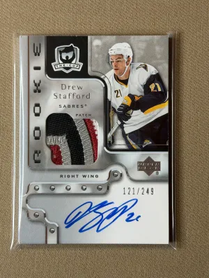 2006-07 Upper Deck The Cup Drew Stafford Rookie Auto Patch /249 #114