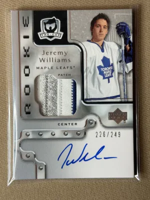 2006-07 Upper Deck The Cup Jeremy Williams Rookie Auto Patch /249 #163