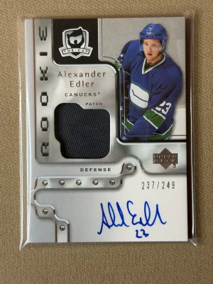 2006-07 Upper Deck The Cup Hockey Alexander Edler Rookie Auto Patch /249 #167