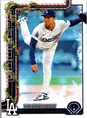 2025 Topps Holiday #H159 Yoshinobu Yamamoto
