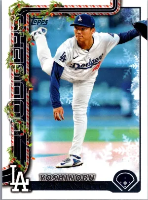 2025 Topps Holiday #H159 Yoshinobu Yamamoto