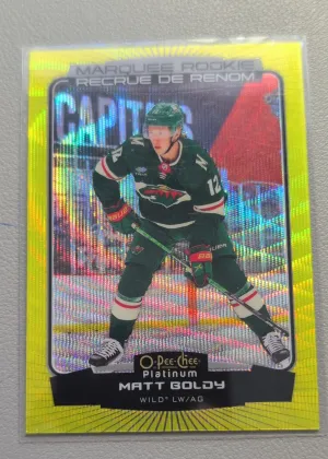 2022-23 Upper Deck OPC Platinum Matt Boldy Marquee Rookies Yellow Surge #202