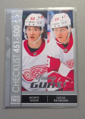 2021-22 Upper Deck Series 2 Moritz Seider / Lucas Raymond Young Guns Rookie #469