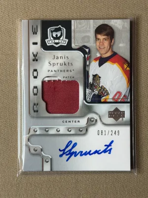 2006-07 Upper Deck The Cup Janis Sprukts Rookie Patch Auto /249 #131