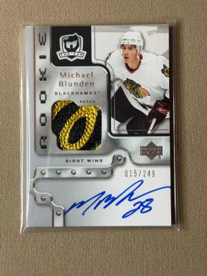 2006-07 Upper Deck The Cup Michael Blunden Rookie Patch Auto /249 #121