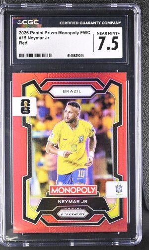2026 Panini Prizm Monopoly FWC #15 Neymar Jr. CGC 7.5