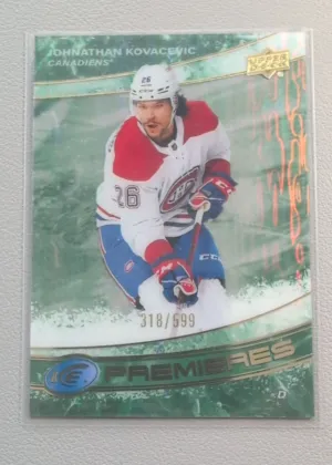 2022-23 Upper Deck Ice Jonathan Kovacevic Premieres Green /999 #209 Rookie