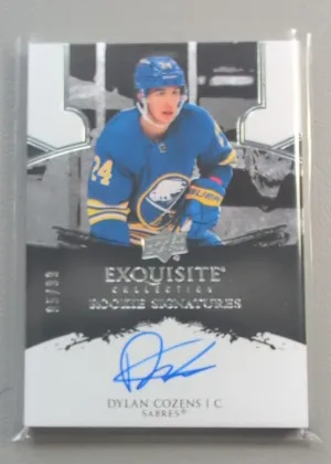 2020-21 Upper Deck Exquisite Collection Dylan Cozens Rookie Auto #R-19