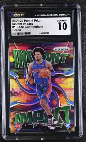 2021-22 Panini Prizm Instant Impact #1 Cade Cunningham CGC 10 Green Prizm