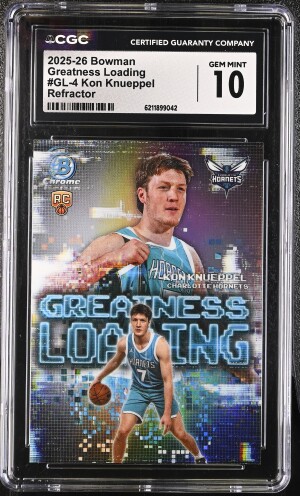 2025-26 Bowman Greatness Loading #GL-4 Kon Knueppel CGC 10 Refractor