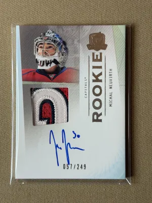 2009-10 Upper Deck The Cup Michal Neuvirth Rookie Patch Auto /249 #136