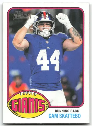 Cam Skattebo 2026 Topps Heritage Giants