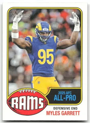 Myles Garrett AFC All Pro 2026 Topps Heritage Rams