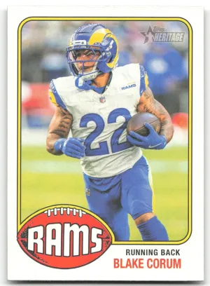 Blake Corum 2026 Topps Heritage Football Rams