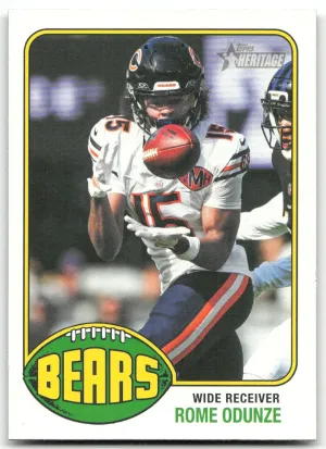 Rome Odunze 2026 Topps Heritage Bears