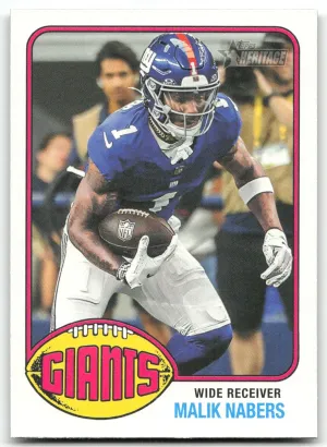 Malik Nabers 2026 Topps Heritage Giants