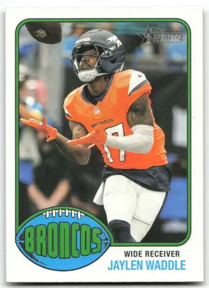 Jaylen Waddle 2026 Topps Heritage Broncos