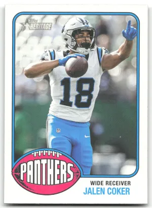 Jalen Coker 2026 Topps Heritage Football Panthers