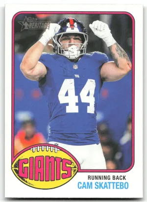 Cam Skattebo 2026 Topps Heritage Giants