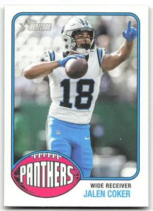 Jalen Coker 2026 Topps Heritage Football Panthers