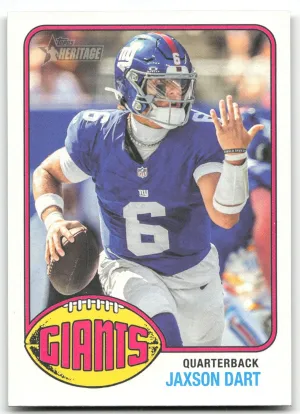 Jaxson Dart 2026 Topps Heritage Giants