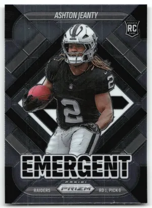 Ashton Jeanty 2025 Panini Prizm Emergent Raiders
