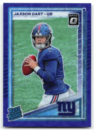 Jaxson Dart RC 2025 Donruss Optic Blue Scope Giants