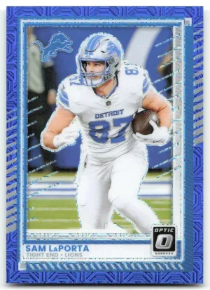 Sam LaPorta 2025 Donruss Optic Blue Mojo #/55 Lions