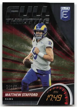 Matthew Stafford 2022 Donruss Elite Full Throttle #/349 Rams